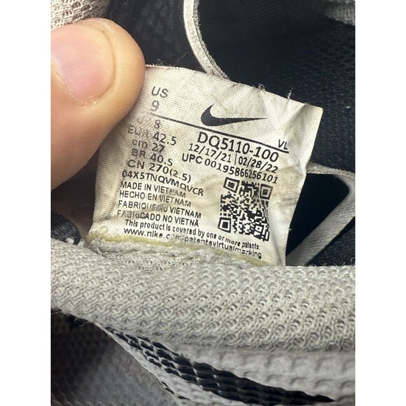 Nike Vapor Edge Speed 360 White Black Grey Football Cleats DQ5110-100 Mens 9 EUC - Picture 7 of 7